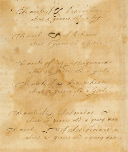 Detail, deed for the purchase of Staten Island 2
