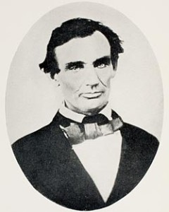 Daguerreotype of Abraham Lincoln, frontispiece ("From a Rare Daguerreotype in the Collection of Oliver R. Barrett"), Lincoln and His Wife's Home Town, William H. Townsend (1929). Courtesy of the American Antiquarian Society, Worcester, Massachusetts.