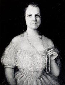 "Mary Todd Lincoln at Nineteen Years of Age," ("From a Portrait by Her Niece, Katherine Helm, Now in the Collection of the Author") between pages 68 and 69 of Lincoln and His Wife's Home Town, William H. Townsend (1929). Courtesy of the American Antiquarian Society, Worcester, Massachusetts.