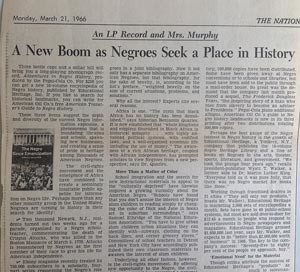 7. "A New Boom as Negroes Seek a Place in History," National Observer, March 21, 1966. Joseph Logsdon Papers, Special Collections, Earl K. Long Library, University of New Orleans. Click image to enlarge in new window.