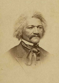 Frederick Douglass, carte-de-visite taken from Bowman's New Gallery, Ottawa, Illinois (date unknown). Courtesy of the Carte-de-visite Collection (Box 1), American Antiquarian Society, Worcester, Massachusetts.