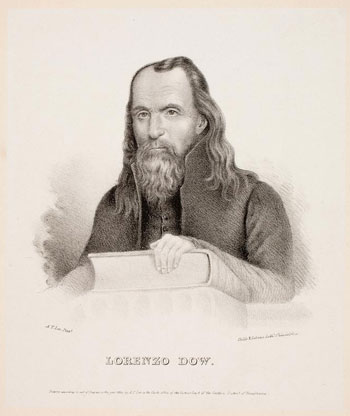 "Lorenzo Dow," lithograph by Childs & Lehman, after painting by A. T. Lee (Philadelphia, 1834). Courtesy of the American Antiquarian Society, Worcester, Massachusetts.