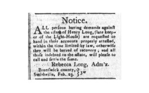 5. Wilmington Gazette, March 3, 1807. Courtesy of the State Archives of North Carolina.