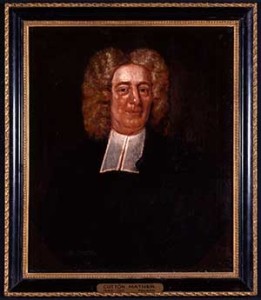 1. Cotton Mather (1663-1728) by Peter Pelham (1697-1751), oil on canvas, 1727. Gift of Josephine Spencer Gay, 1923. This portrait is currently on view at the AAS. The portrait of Cotton that Hannah Mather Crocker donated in 1815 is currently in storage and is a c. 1750 copy of the portrait by Pelham. Courtesy of the American Antiquarian Society, Worcester, Massachusetts
