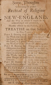 5. Title page of Some Thoughts Concerning the Present Revival of Religion in New-England … Jonathan Edwards (Boston, 1742). Courtesy of the American Antiquarian Society, Worcester, Massachusetts.