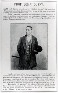 Fig. 3. "Professor" John H. Duffy, from the Fistic Carnival program. Courtesy Louisiana Collection, Tulane University Library, New Orleans.