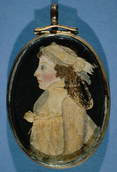 Fig. 4. Mrs. Smith Sarah Raymond Smith, dressed miniature. Courtesy the Connecticut Historical Society, Hartford, Connecticut.