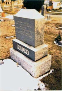 Fig. 2. A modern stone has replaced the original at the grave of William Wine Phelps.