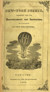 Fig. 2. Title page and frontispiece, New-York Scene’s [sic]: Designed for the Entertainment and Instruction of City and Country Children.