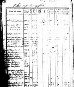 Fig. 5. Husfoerhoer record, Tuna Parish, nineteenth century. Courtesy of Swedish Archives Information in Ramsele.