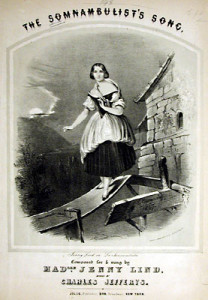 Fig. 2. "The Somnambulist's Song," 1847, cover of sheet music, words by Charles Jefferys, music by Vincenzo Bellini. Courtesy of the American Antiquarian Society.