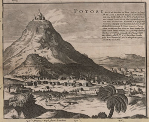 Inset of Potosi on Hermann Moll, Map of South America. Courtesy of the John Carter Brown Library at Brown University.