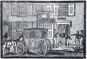 Fig. 1. When Romain, a slave being transported south, cut his throat in a Philadelphia street in 1803, the Pennsylvania Abolition Society made his death the subject of an antislavery pamphlet. Illustration from Humanitas, Reflections on Slavery, with Recent Evidence of its Inhumanity, Occasioned by the Melancholy Death of Romain, a French Negro (Philadelphia, 1803). Courtesy of the American Antiquarian Society.