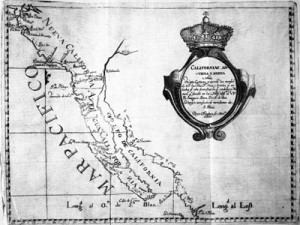 Fig. 5. Map of California. From Palóu’s Relación histórica (1787). This item is reproduced by permission of the Huntington Library, San Marino, California.