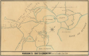 Fig. 2. Pierre Gaultier de Varennes de La Vérendrye, "Hudson’s Bay’s Country after La Veranderie. About 1740." Courtesy of the Library of Congress, Geography and Map Division, Washington, D.C. 