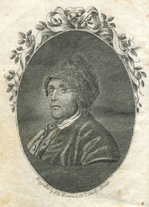 Fig. 8. "Dr. Benjamin Franklin," frontispiece, engraved by P.R. Maverick. Taken from The Works of the Late Dr. Benjamin Franklin: Consisting of His Life; Written by Himself Together with Essays Humorous, Moral, & Literary, chiefly in the manner of the 'spectator,' by Benjamin Franklin (1794). Courtesy of the American Antiquarian Society, Worcester, Massachusetts.
