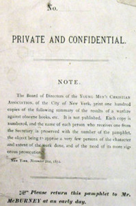 Fig. 2. Cover of Private and Confidential Report, Board of Directors, YMCA, November 21, 1872. Courtesy YMCA of Greater New York, Kautz Family YMCA Archives, University of Minnesota Libraries, Minneapolis, Minnesota.