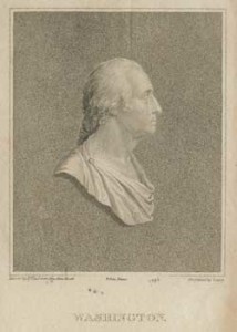 [George] Washington. Drawn by J. Wood from Houdon's bust. Engraved by Leney. Published by P. Price, printer, ca. 1815. Courtesy of the Library Company of Philadelphia.