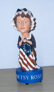 Bobble-head purchased at the Betsy Ross House in Philadelphia. When turned on, it plays the National Anthem. Photo courtesy of the author.