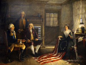 Charles H. Weisgerber, The Birth of Our Nation's Flag (1892). Courtesy of the Pennsylvania State Museum, PHMC.