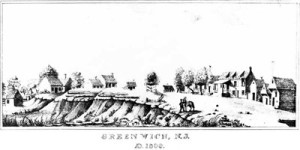 Greenwich, New Jersey, from the banks of the Cohansey River (ca. 1800). Philip Vickers Fithian's beloved hometown of Greenwich, New Jersey, was a small village nestled along the Cohansey River. The town dates back to the original English settlement of the region in 1676 by the Quaker proprietor John Fenwick. Courtesy Lummis Library, Cumberland County (N.J.) Historical Society.
