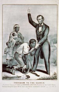 Fig. 4. Freedom to the Slaves (undated). Currier and Ives. Courtesy of the Library of Congress. Click to enlarge in a new window.