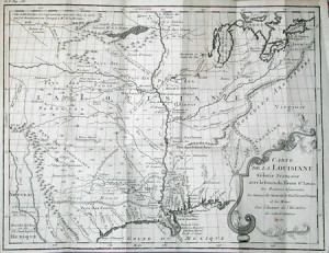 Fig. 3. Carte de la Louisiane (1757). From Antoine-Simon Le Page du Pratz, Histoire de la Louisiane (Paris, 1758). Courtesy of the American Antiquarian Society, Worcester, Massachusetts.