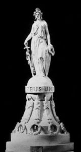 Fig. 6. Model for Armed Freedom, photograph of a plaster cast by Thomas Crawford (1855). Courtesy of the Library of Congress, Washington, D.C.