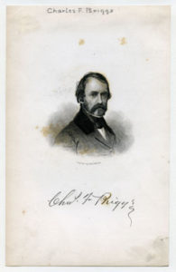 "Charles F. Briggs," engraved by Capewell & Kimmel. Courtesy of the American Portrait Print Collection at the American Antiquarian Society, Worcester, Massachusetts.