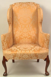 5. Walnut Chippendale upholstered easy chair (1730-1760). Photograph courtesy of the New-York Historical Society, New York.