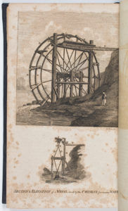 “Section and Elevation of a Wheel,” engraved frontispiece accompanying the "Description of a Hydraulic Machine" for The New-York Magazine, or Literary Repository (December 1797). Courtesy of the American Antiquarian Society, Worcester, Massachusetts.