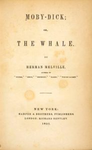 Title Page, Moby-Dick; or, The Whale by Herman Melville (New York, 1851). Courtesy of the American Antiquarian Society, Worcester, Massachusetts.