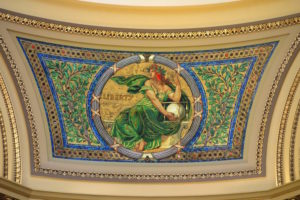 18. Kenyon Cox, “Liberty” pendentive, 1914. Glass mosaic. Rotunda of the Wisconsin State Capitol, Madison, Wisconsin. Photograph by River Bullock, summer 2016. 