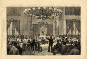 A wood-engraving of a “Colored National Convention” in Nashville in 1876, printed in Frank Leslie’s Illustrated Newspaper March 5, 1876 page 145. Courtesy of the American Antiquarian Society, Worcester, Massachusetts.