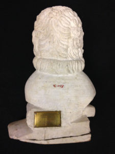 8. Reverse of the bust of William Penn by James Leconey, painted elm, 12 x 8 ½ x 5 ¾ inches (c. 1812). Courtesy of the Philadelphia History Museum at the Atwater Kent, the Historical Society of Pennsylvania Collection. 