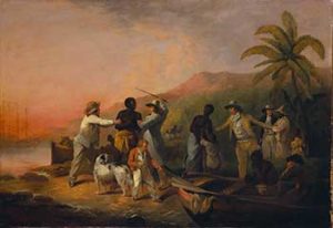 7. The Slave Trade (originally "Execrable human Traffick, or The Affectionate Slaves"), 1789, George Morland (English, 1763-1804), oil on canvas, 33 ½ x 48 in., the Menil Collection, Houston, Texas.