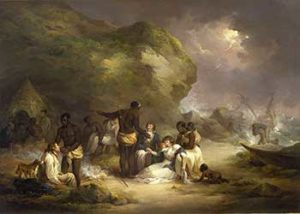 8. African Hospitality, 1790, George Morland (English, 1763-1804), oil on canvas, 34 ¼ x 49 ⅛ in., the Menil Collection, Houston, Texas.