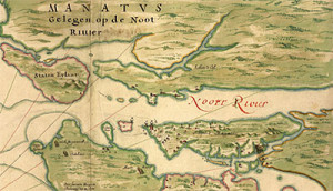 Manhattan Situated at the North River, ca. 1639