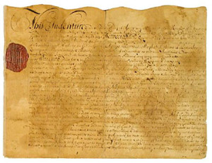 Deed for the purchase of Staten Island