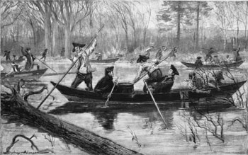 "Working Against Flood on Dead River," illustration by Sydney Adamson from The Century Magazine (1903). Courtesy of the Library of Congress, image USZ62-108233, Washington, D.C.