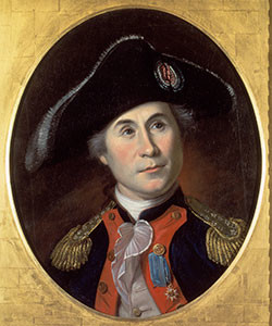 2. Portrait of John Paul Jones, by Charles Willson Peale, from life (c. 1781-1784), INDE 11886. Courtesy of the Independence National Historic Park, Philadelphia, Pennsylvania.