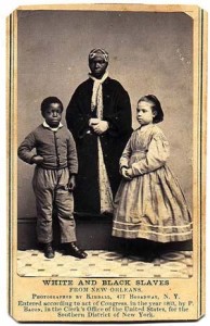 Fig. 11. Kimball: subjects unknown ("White and Black Slaves"), carte de visite, 1863. Collection of Greg French.