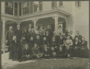 Fig. 1 Call family reunion, March 19, 1901, Charlemont, Franklin County, Mass. One example of the "first wave" of genealogical interest. Author's collection.