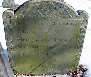 4. Mehetabel's gravestone, New London Burial Ground, New London, Connecticut. Photograph courtesy of the author.