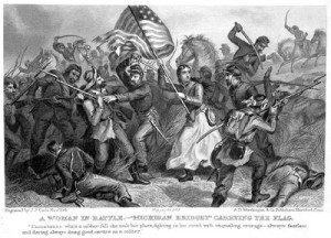 Fig. 5. "Michigan Bridget" from Mary Livermore, My Story of the War. Courtesy of the American Antiquarian Society.