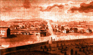 Fig. 1. A view of Concord taken from The Massachusetts Magazine, July 1794. Courtesy of the American Antiquarian Society. 