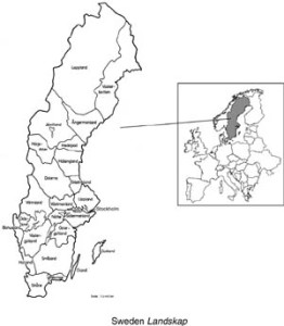 Fig. 4. Sweden Landskap. Map by Mark Fritch, University of Montana.