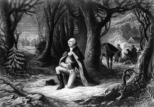 Fig. 1. The Prayer at Valley Forge: painted by H. Brueckner, engraved by John C. McRae. Library of Congress Prints and Photographs Division.