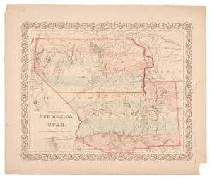 "Territories of New Mexico and Utah," map published by J.H. Colton & Co. (ca. 1855). Courtesy of the Map Collection, the American Antiquarian Society, Worcester, Massachusetts.