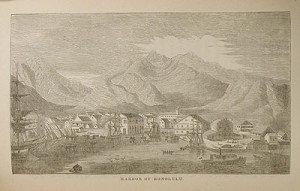 Fig. 1. "Harbor of Honolulu" from Rufus Anderson, The Hawaiian Islands: Their Progress and Condition under Missionary Labors (1865). Courtesy of the American Antiquarian Society.